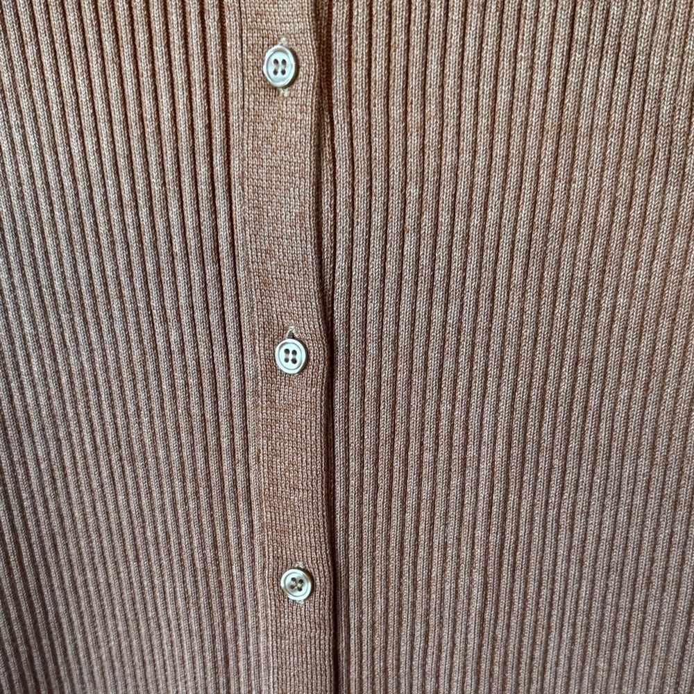 French Connection Ribbed Button-Up Cardigan Dress - Picture 6 of 7